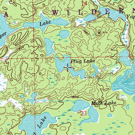 Topographic Map of Plug Lake, MN
