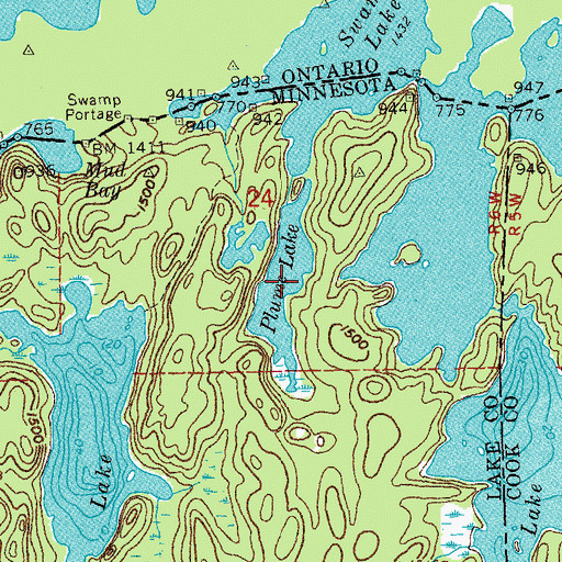 Topographic Map of Plume Lake, MN
