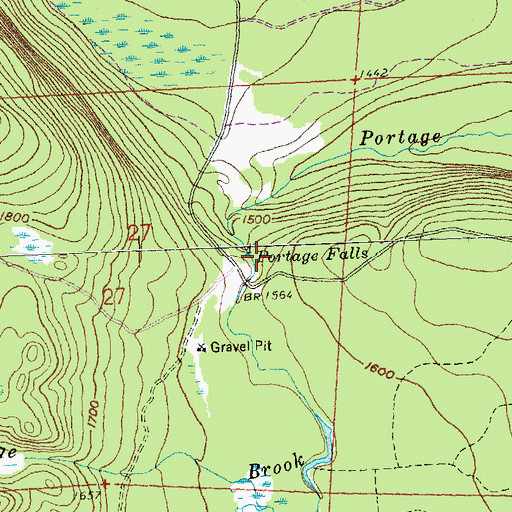 Topographic Map of Portage Falls, MN