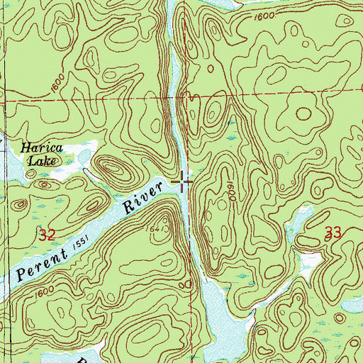 Topographic Map of Powwow Creek, MN