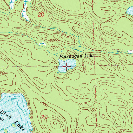 Topographic Map of Ptarmigan Lake, MN