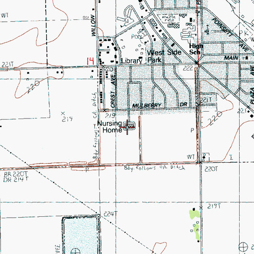 Topographic Map of Melody Nursing Home, AR
