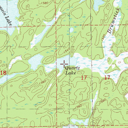 Topographic Map of Quartz Lake, MN