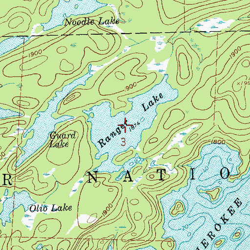 Topographic Map of Ranger Lake, MN