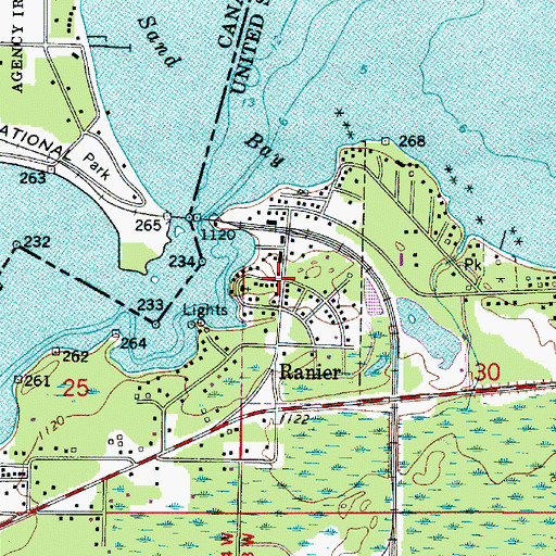 Topographic Map of Ranier, MN