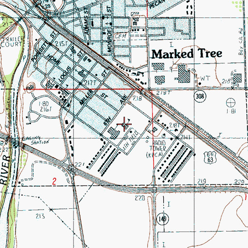 Topographic Map of Normandy Elementary School, AR