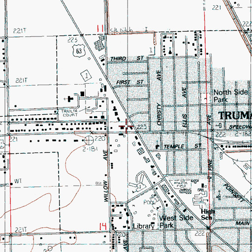 Topographic Map of North Mart Shopping Center, AR