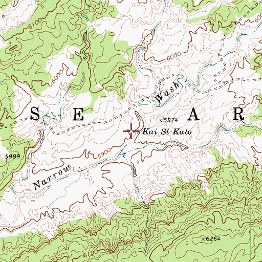 Topographic Map of Kai Si Kato, AZ