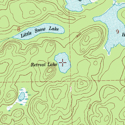 Topographic Map of Retreat Lake, MN