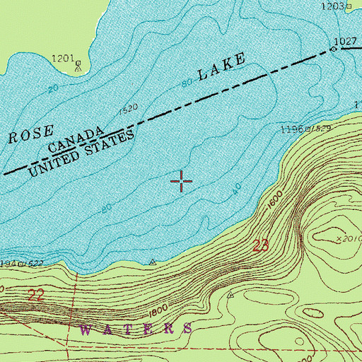 Topographic Map of Rose Lake, MN