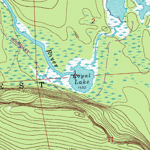 Topographic Map of Royal Lake, MN