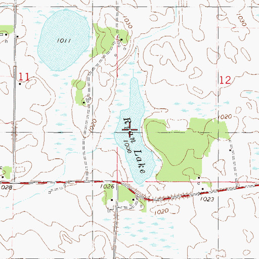 Topographic Map of Ryan Lake, MN