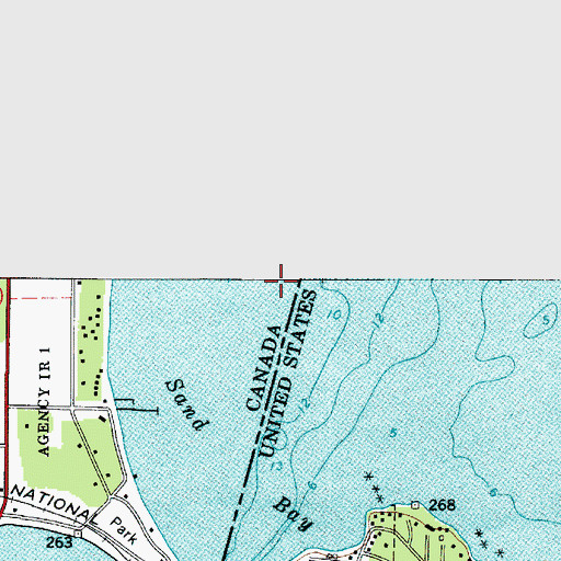 Topographic Map of Sand Bay, MN