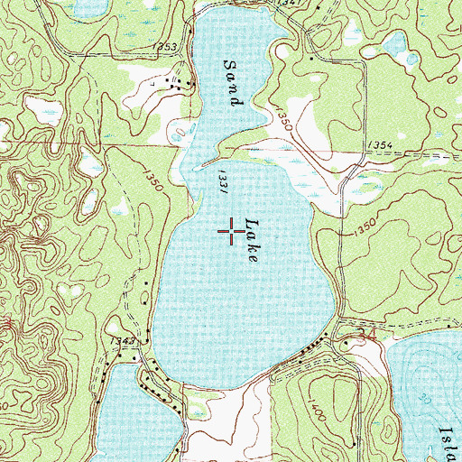 Topographic Map of Sand Lake, MN