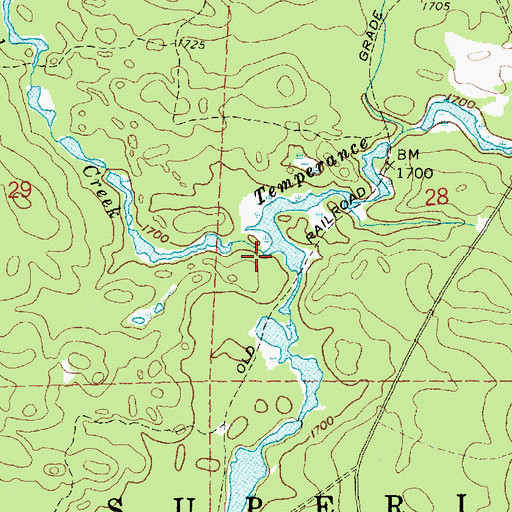 Topographic Map of Sawbill Creek, MN