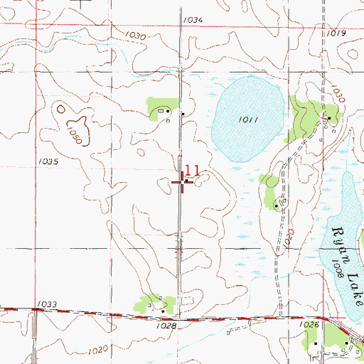 Topographic Map of School Number 985, MN