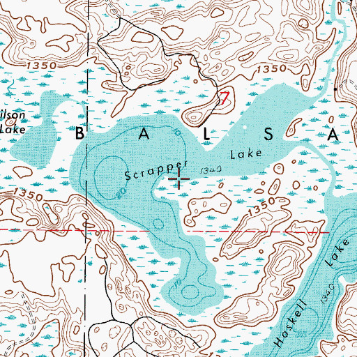 Topographic Map of Scrapper Lake, MN