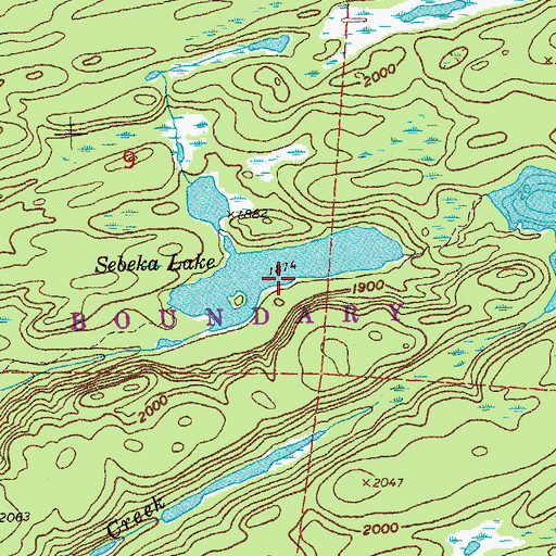 Topographic Map of Sebeka Lake, MN