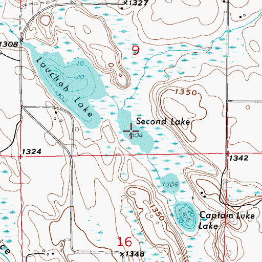 Topographic Map of Second Lake, MN