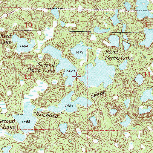 Topographic Map of Second Perch Lake, MN