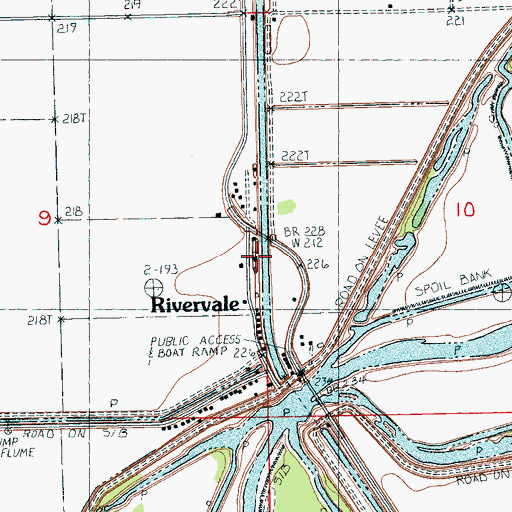 Topographic Map of Rivervale Baptist Church, AR
