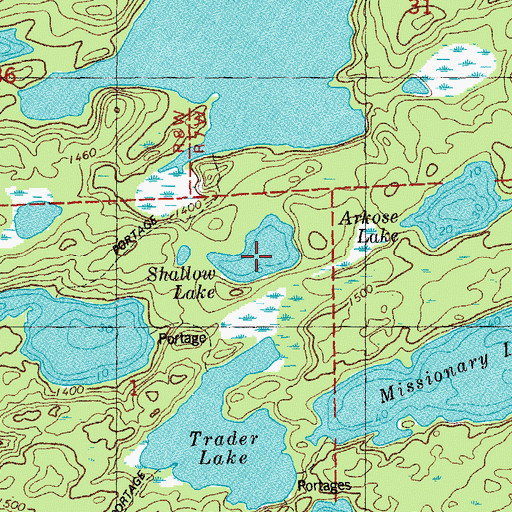 Topographic Map of Shallow Lake, MN