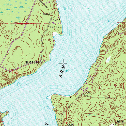 Topographic Map of Sherry Arm Bay, MN