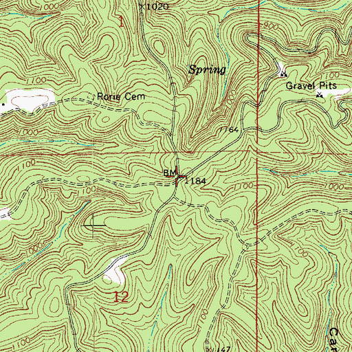 Topographic Map of Boyle (historical), AR