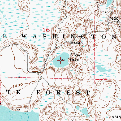 Topographic Map of Silver Lake, MN