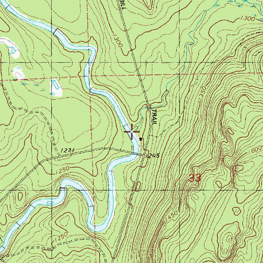 Topographic Map of Sixmile Creek, MN