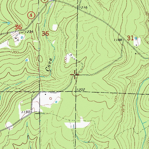 Topographic Map of Kahoka (historical), AR