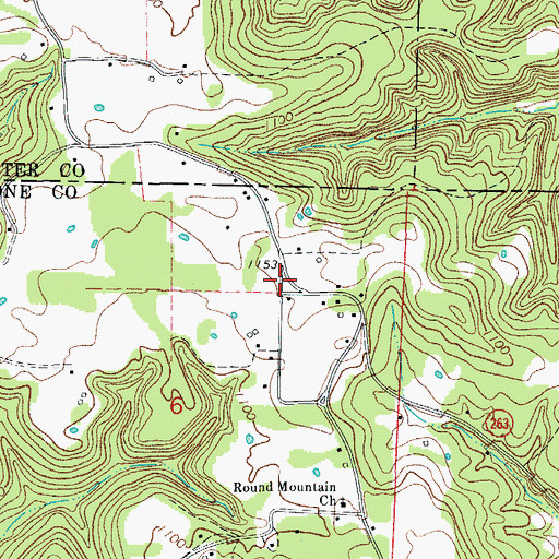 Topographic Map of May (historical), AR