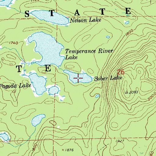 Topographic Map of Sober Lake, MN