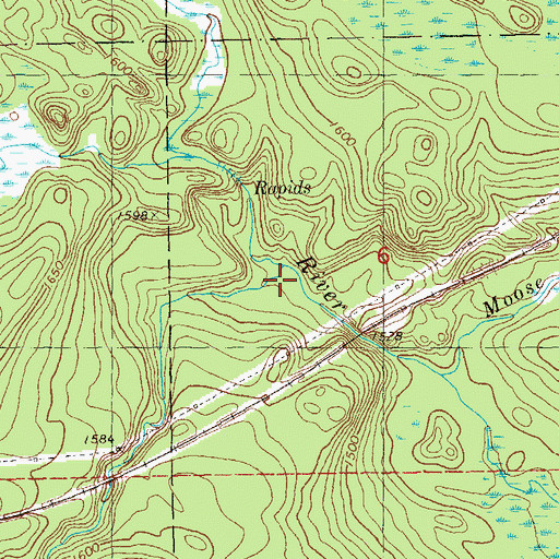Topographic Map of South Branch Manitou River, MN