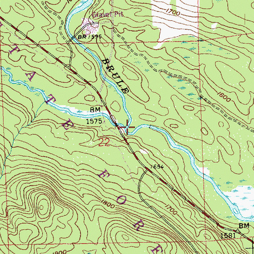 Topographic Map of South Brule River, MN