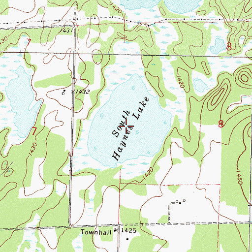 Topographic Map of South Haynes Lake, MN
