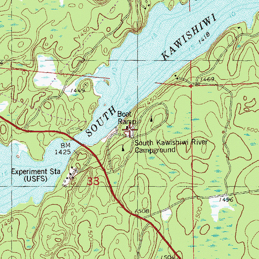 Topographic Map of South Kawishiwi River Camp, MN