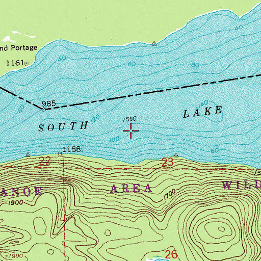 Topographic Map of South Lake, MN