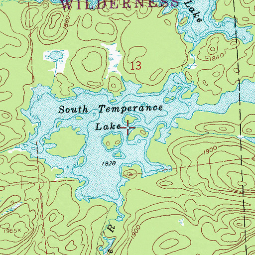 Topographic Map of South Temperance Lake, MN