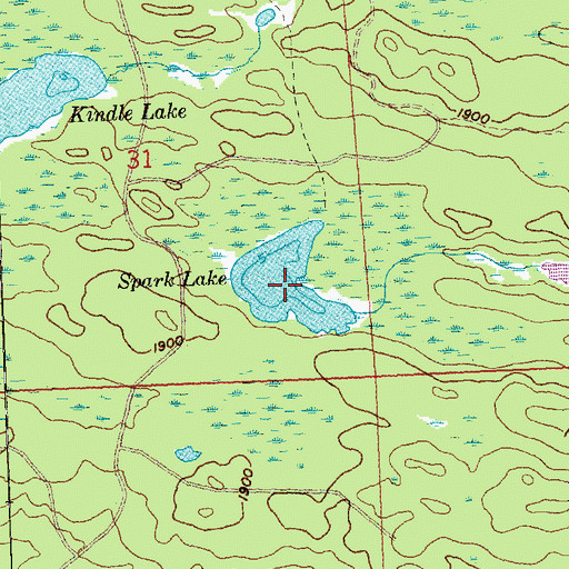 Topographic Map of Spark Lake, MN