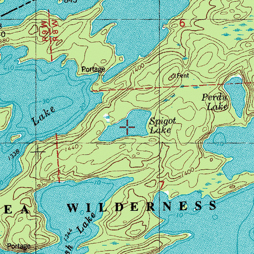 Topographic Map of Spigot Lake, MN