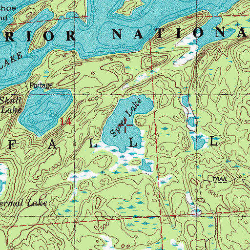 Topographic Map of Spree Lake, MN