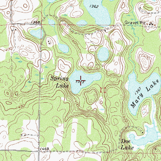 Topographic Map of Spring Lake, MN