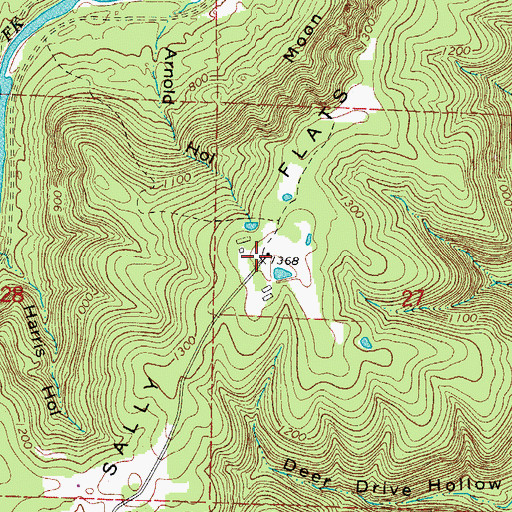 Topographic Map of Pekin (historical), AR