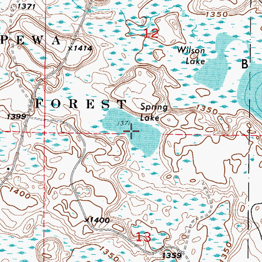 Topographic Map of Spring Lake, MN