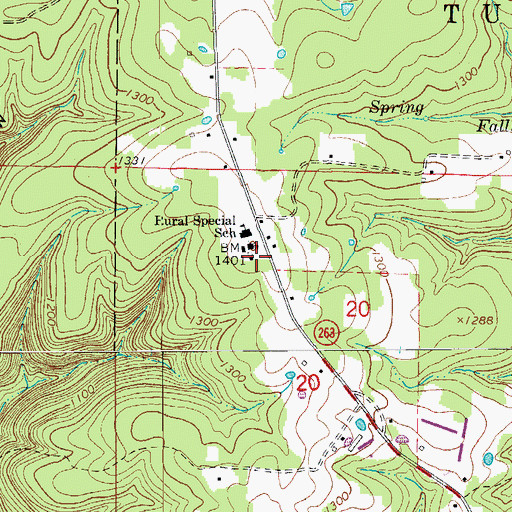 Topographic Map of Rural Special Elementary School, AR