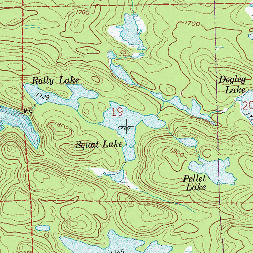 Topographic Map of Squat Lake, MN