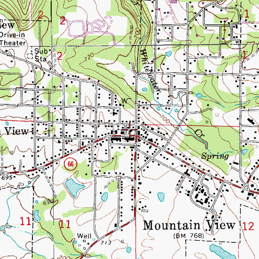 Topographic Map of Stone County Courthouse, AR