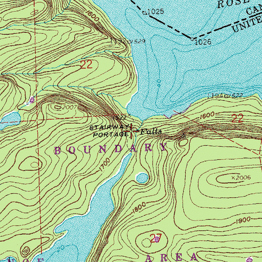 Topographic Map of Stairway Portage, MN