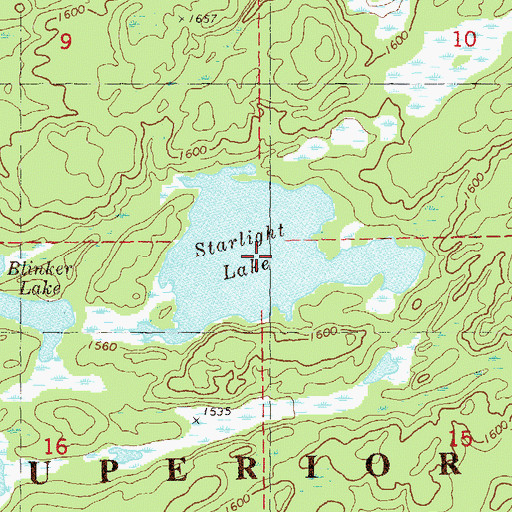 Topographic Map of Starlight Lake, MN